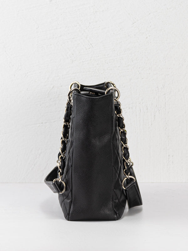 Chanel Black Caviar Quilted Timeless Petit Shopping Tote