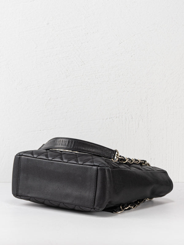 Chanel Black Caviar Quilted Timeless Petit Shopping Tote
