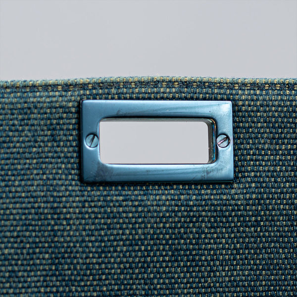 Chanel Denim Quilted Chocolate Bar Mademoiselle Top Handle Bag