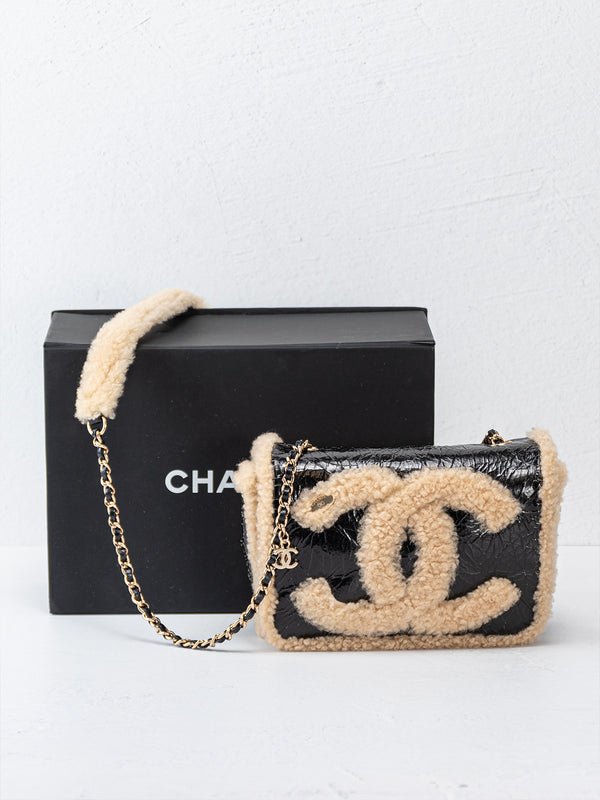 Chanel Shearling CC Mania Flap