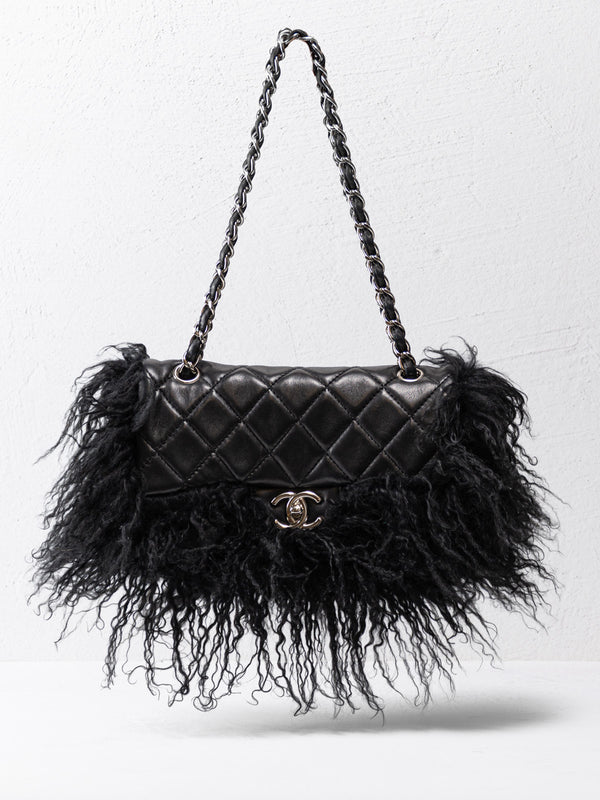 Chanel Tibet Fur Flap Bag