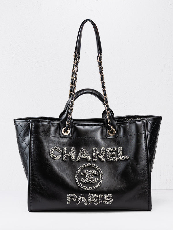 Chanel Large Leather Deauville Tote