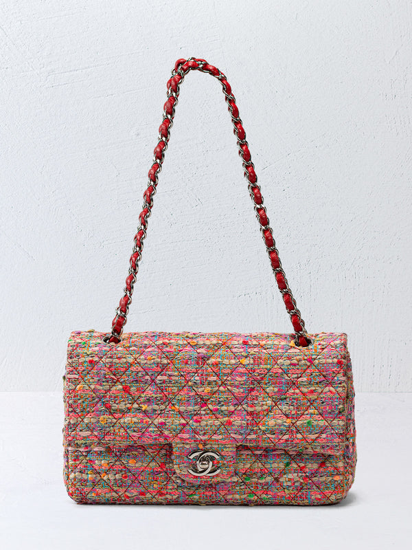 Chanel Medium Tweed Double Flap Bag