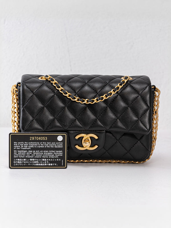 Chanel River Of Pearls Quilted Leather Mini Flap Bag