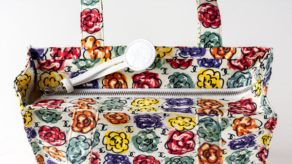 Chanel Camellia Print Mini Tote