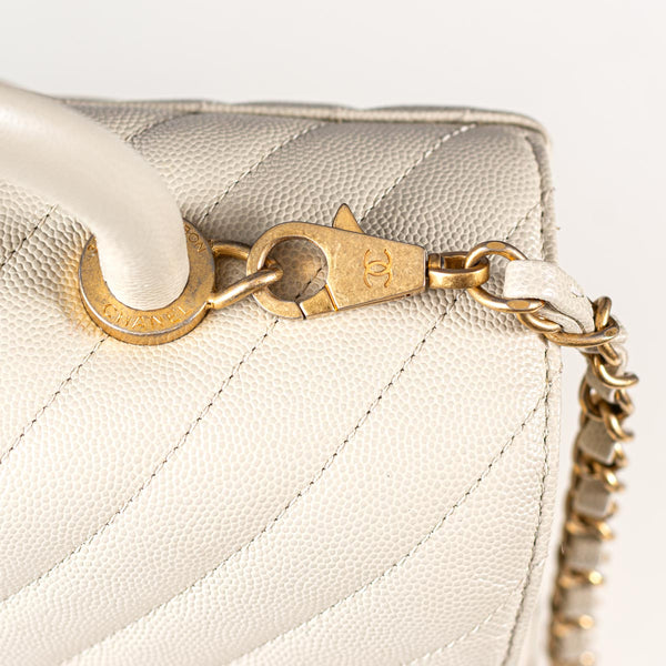 Chanel Large Chevron Coco Handle Bag