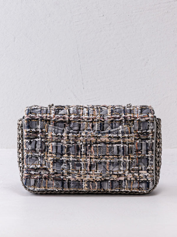 Chanel River Of Pearls Tweed Mini Flap Bag