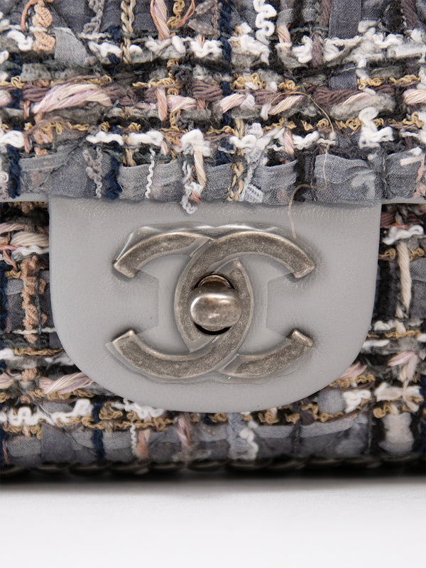 Chanel River Of Pearls Tweed Mini Flap Bag