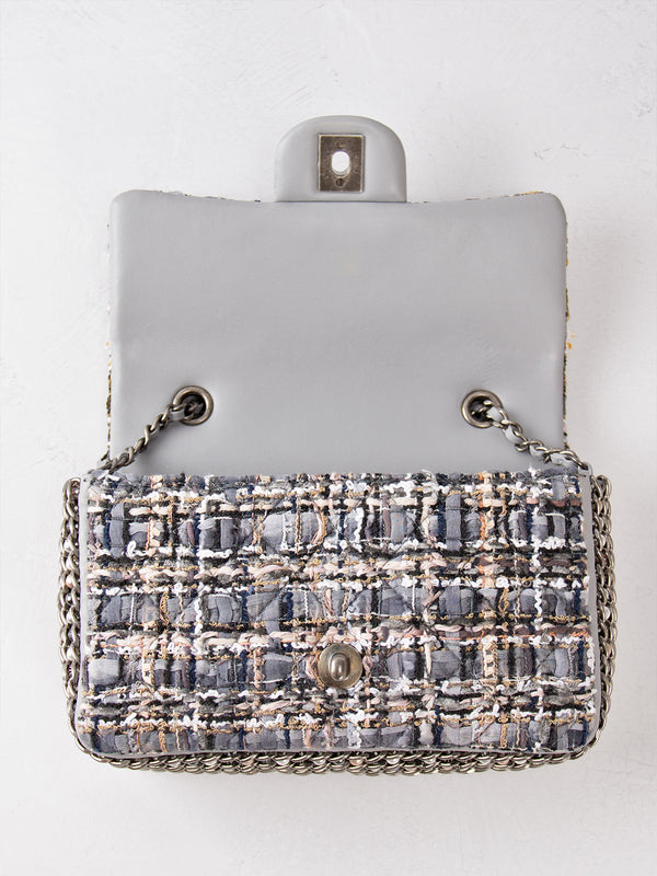 Chanel River Of Pearls Tweed Mini Flap Bag