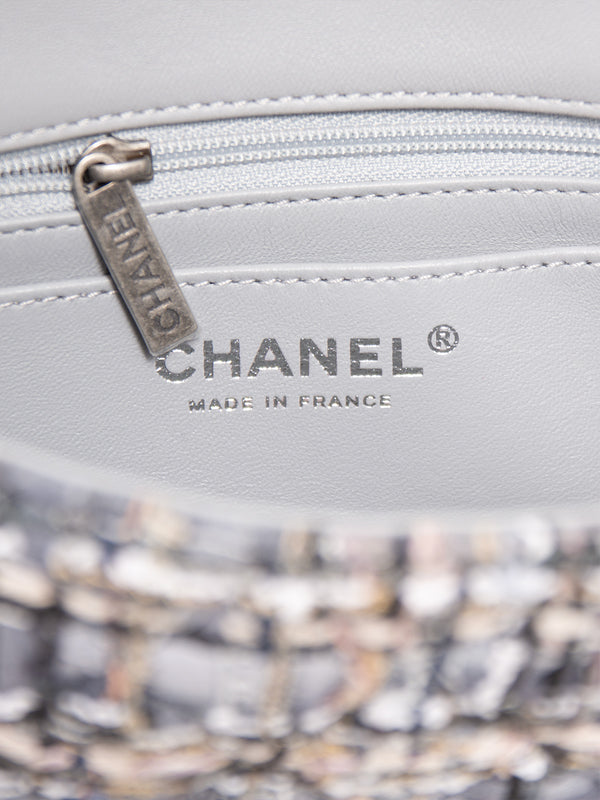 Chanel River Of Pearls Tweed Mini Flap Bag