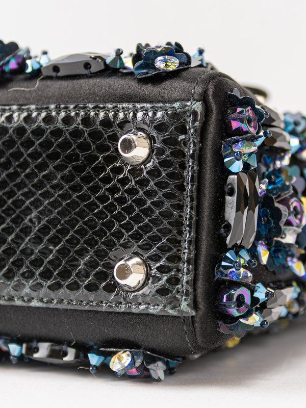 Christian Dior Embellished Python Mini Lady Dior