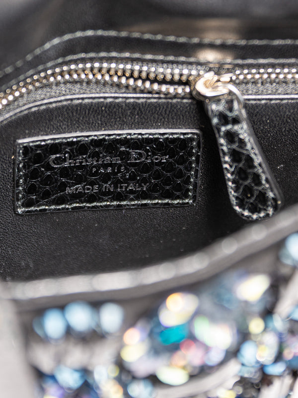 Christian Dior Embellished Python Mini Lady Dior