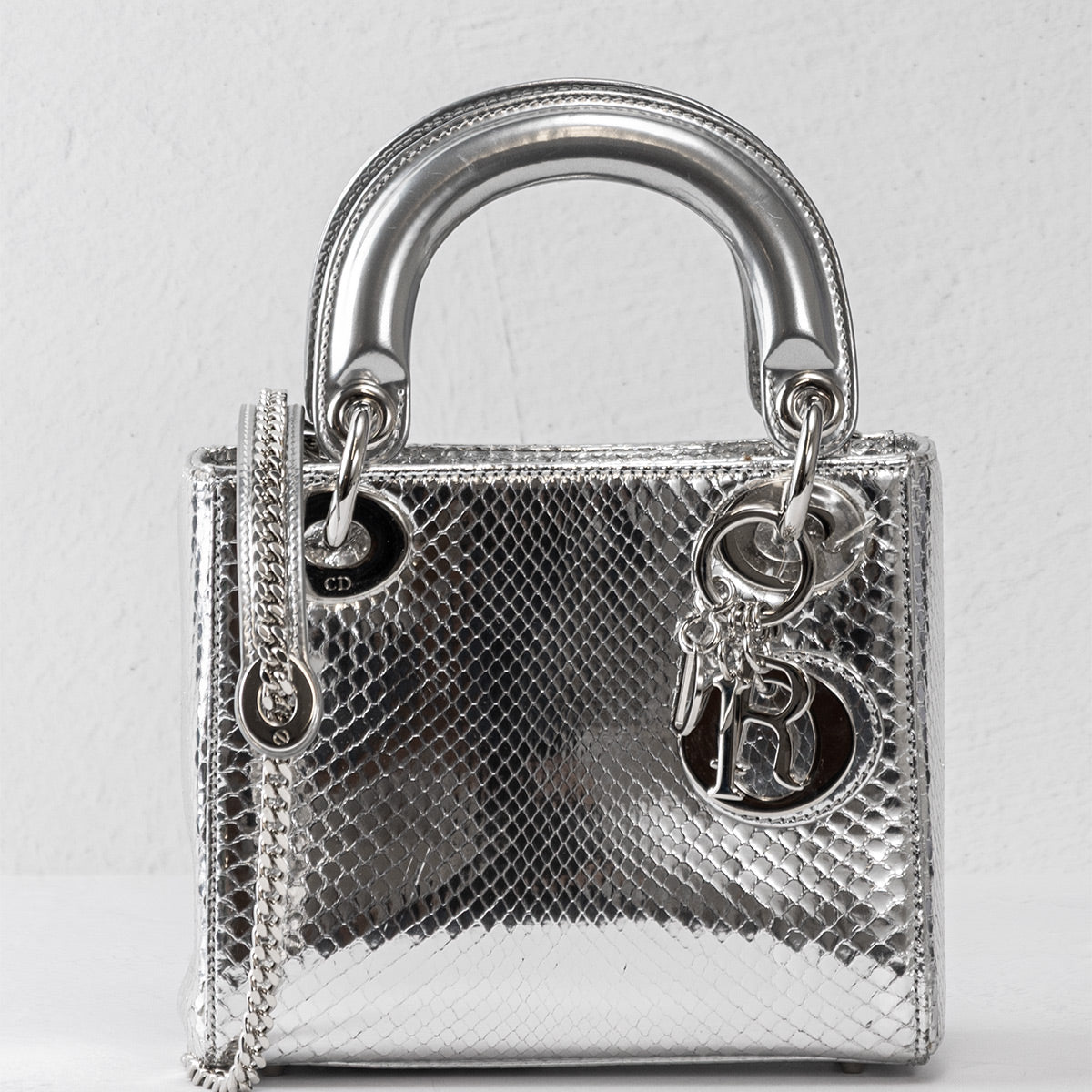 Christian Dior Metallic Python Mini Lady Dior – Handbag Social Club