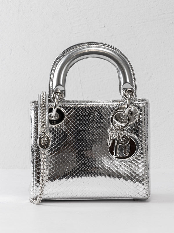 Christian Dior Metallic Python Mini Lady Dior