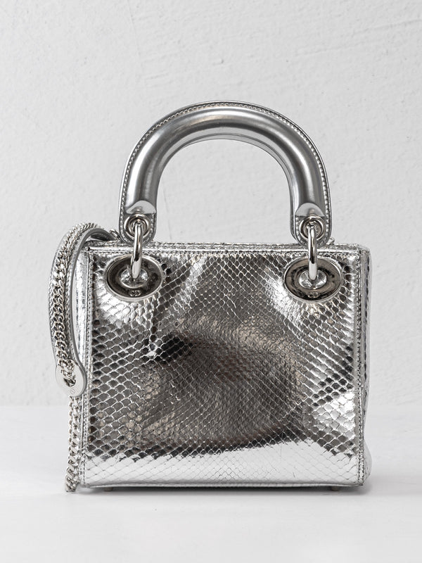 Christian Dior Metallic Python Mini Lady Dior