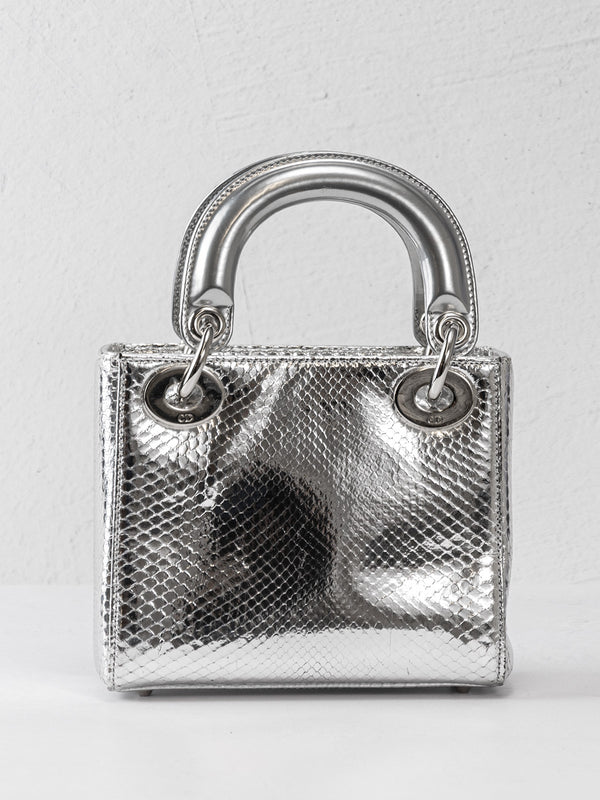 Christian Dior Metallic Python Mini Lady Dior