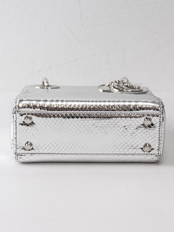 Christian Dior Metallic Python Mini Lady Dior