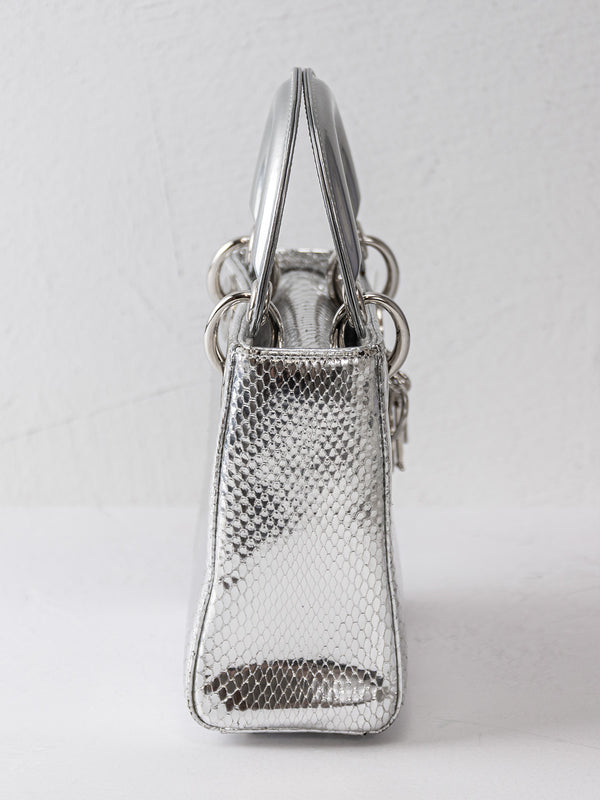 Christian Dior Metallic Python Mini Lady Dior