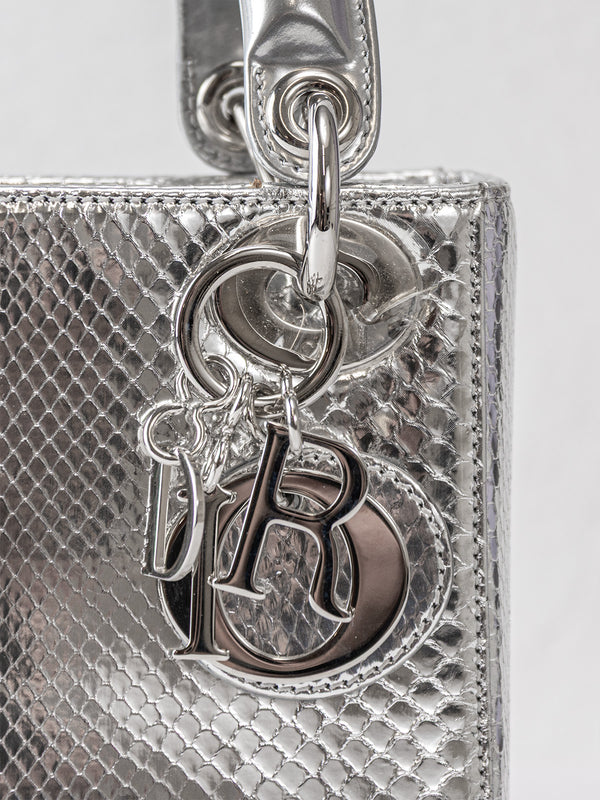 Christian Dior Metallic Python Mini Lady Dior