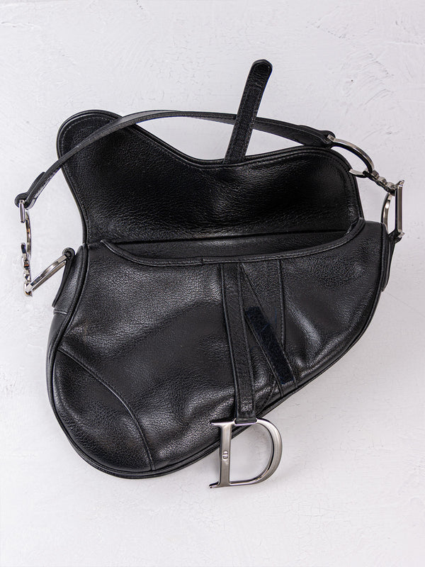 Christian Dior Leather Saddle Bag