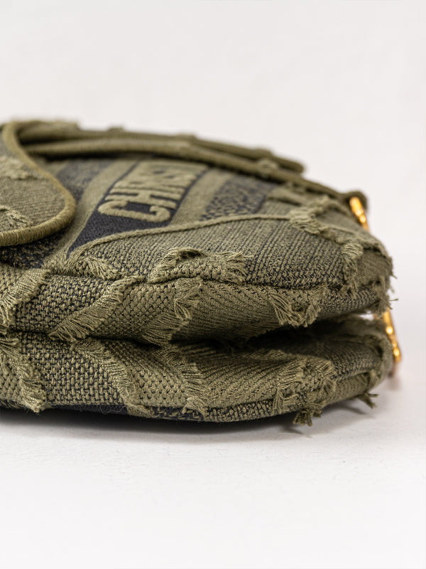 Christian Dior Canvas Saddle Bag