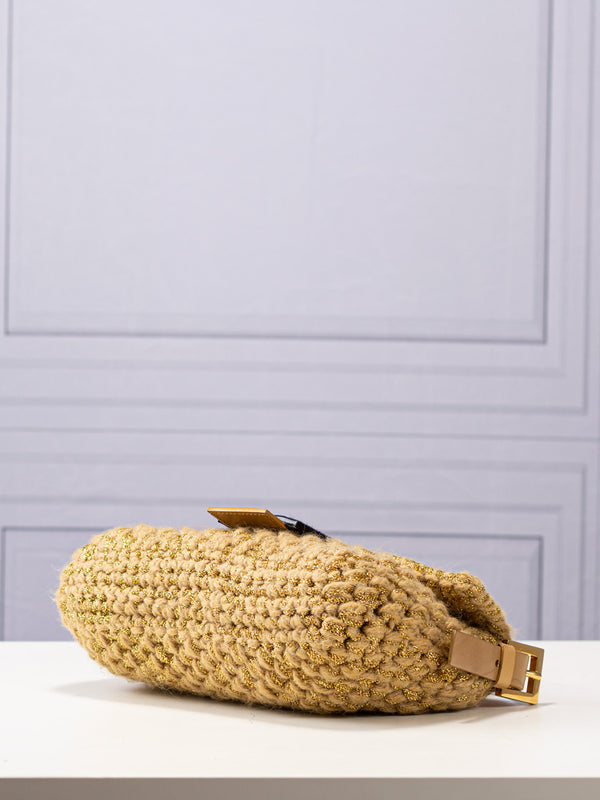 Fendi Woven Wool Baguette