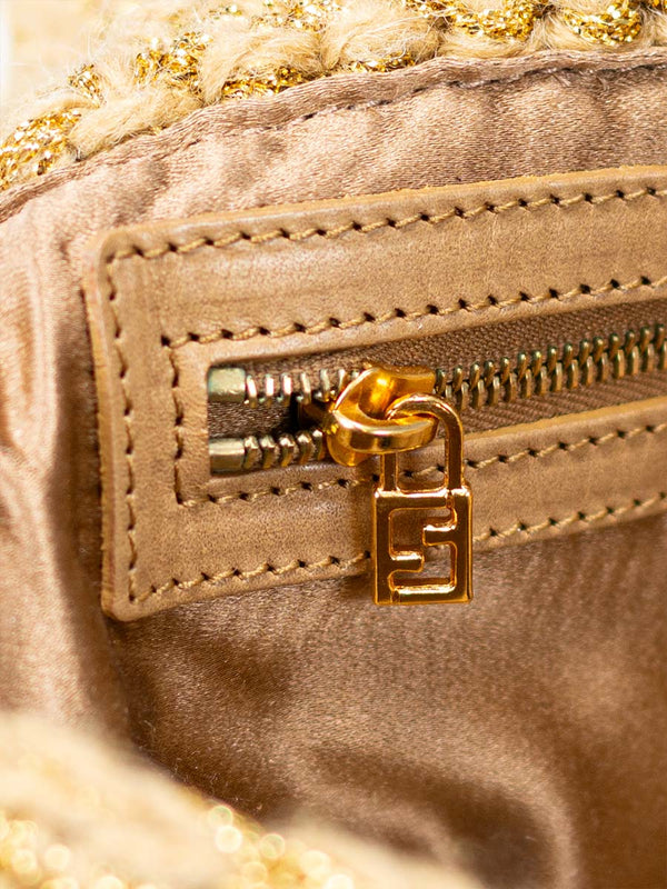 Fendi Woven Wool Baguette