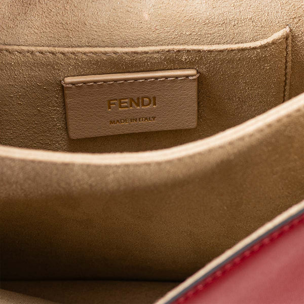 Fendi Zucca Embossed Small Kan I Shoulder Bag