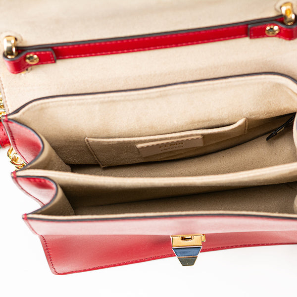 Fendi Zucca Embossed Small Kan I Shoulder Bag