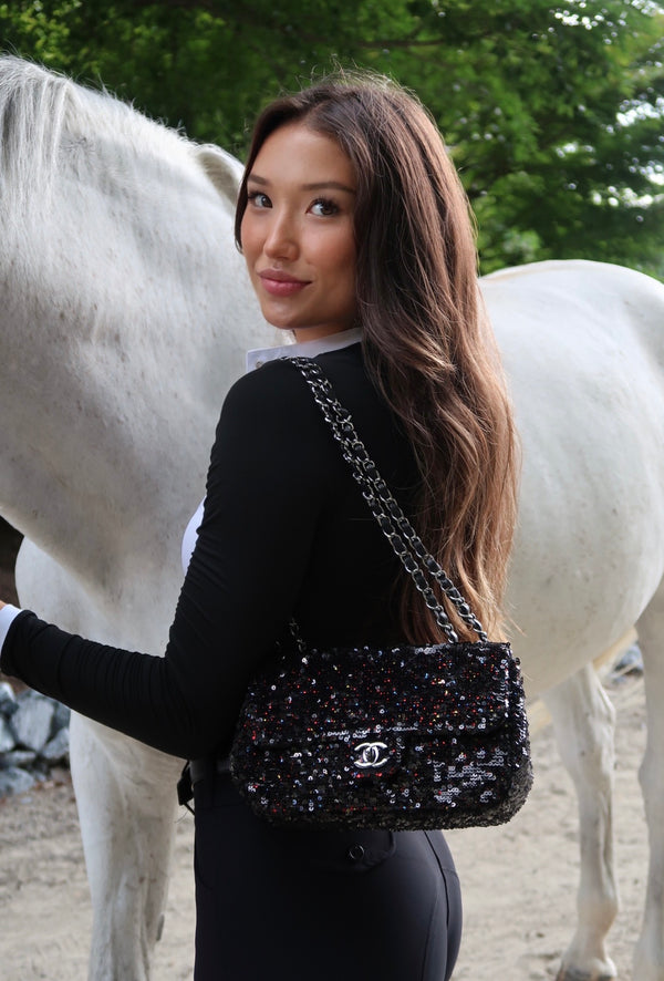 Chanel Sequin Single Flap Bag