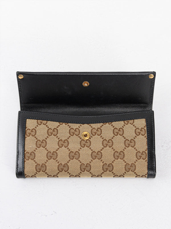 Gucci Monogram Studded Patti Continental Wallet