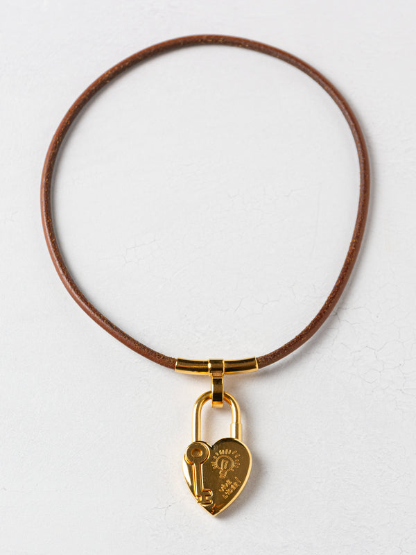 Hermès Annee De La Fantaisie Heart Cadenas Lock Necklace