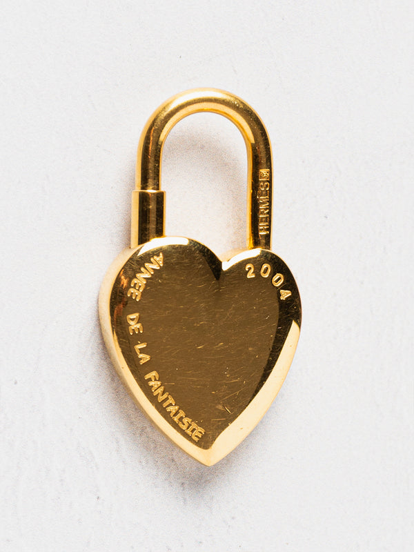 Hermès Annee De La Fantaisie Heart Cadenas Lock Necklace