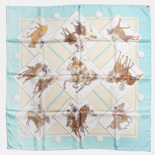 Hermès "Le Monde Du Polo" Scarf 90