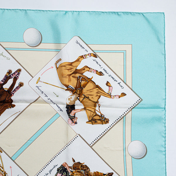 Hermès "Le Monde Du Polo" Scarf 90