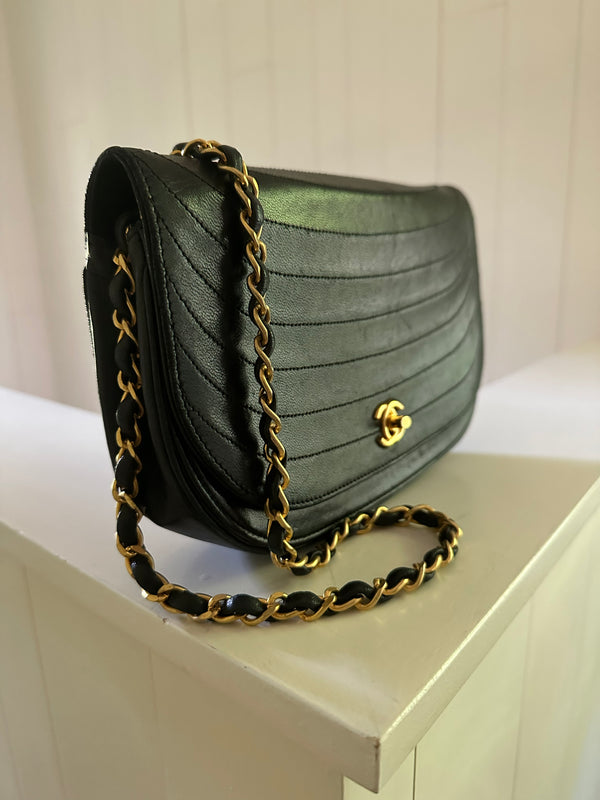 Chanel Half Moon Single Flap Bag side