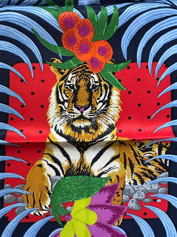 Hermes “Tigre Royal Fleuri” Scarf 70