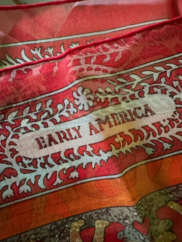 Hermes “Early America” Chiffon Scarf 45