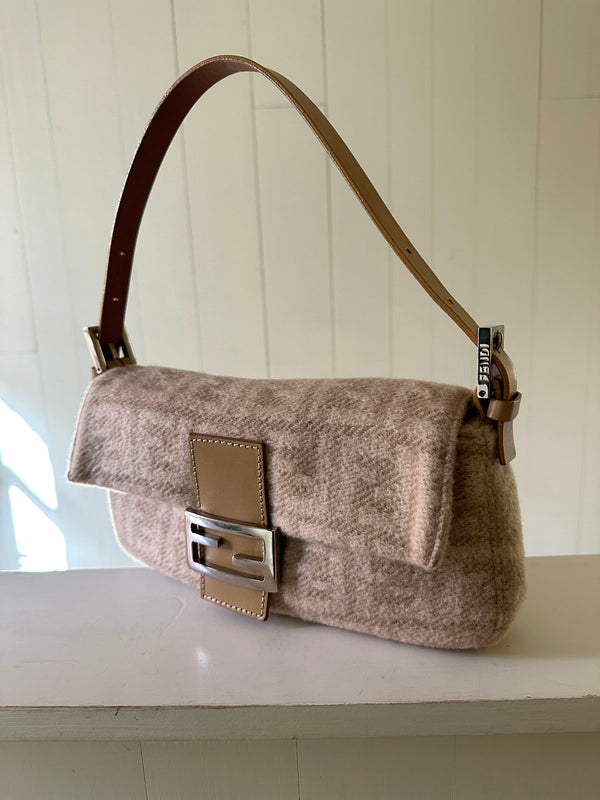 Fendi Wool Zucca Baguette