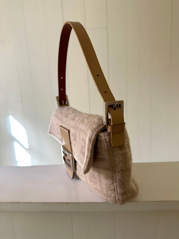 Fendi Wool Zucca Baguette