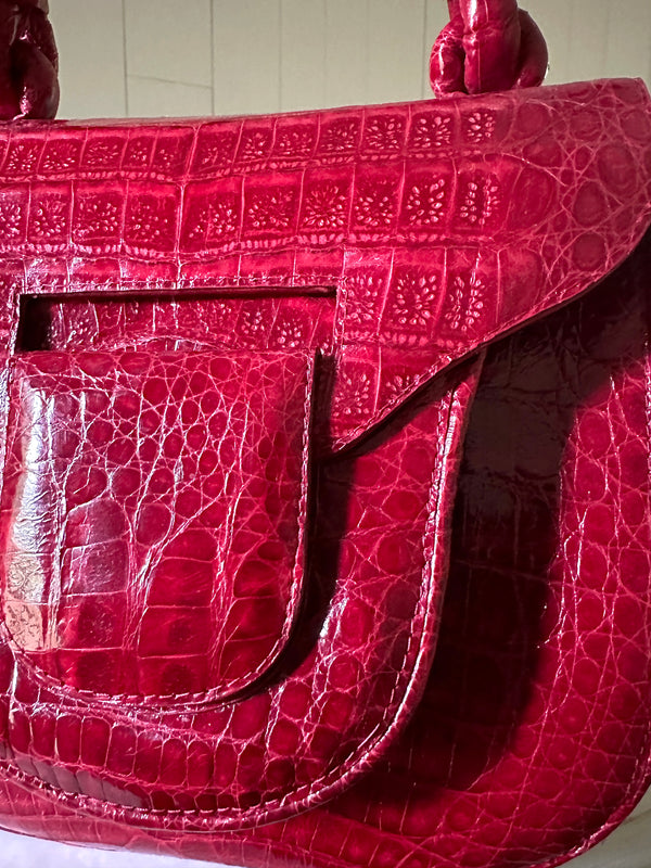 Nancy Gonzalez Crocodile Handle Bag