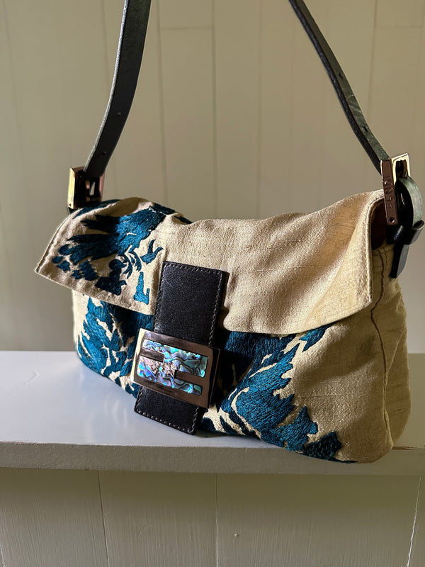 Fendi Embroidered Baguette with Mother of Pearl