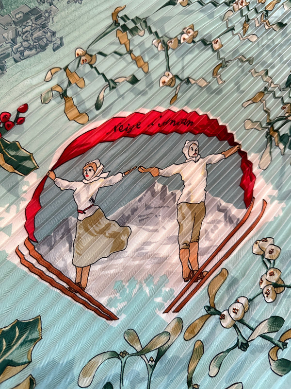 Hermès “Neige d'Antan” Pleated Scarf 90