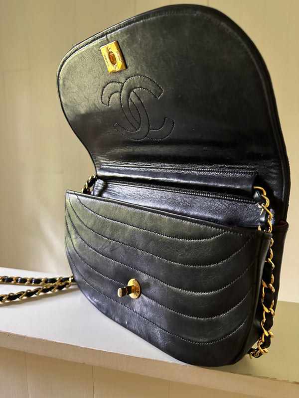 Chanel Half Moon Single Flap Bag