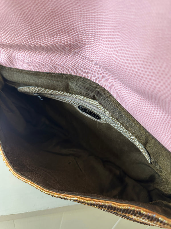 Fendi Tiger Stripe Beaded Baguette