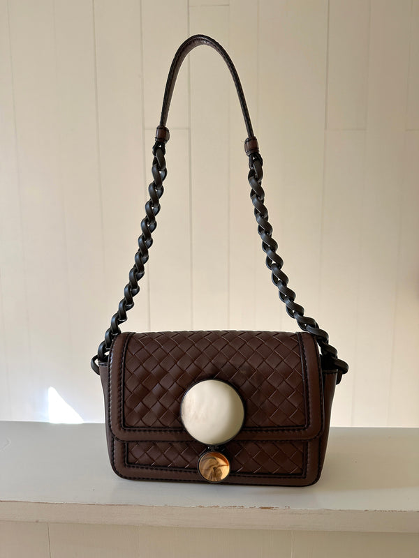 Bottega Veneta Intrecciato Mirror Lens Shoulder Bag