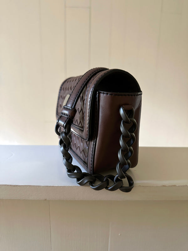 Bottega Veneta Intrecciato Mirror Lens Shoulder Bag