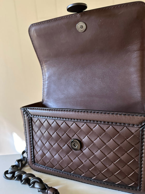 Bottega Veneta Intrecciato Mirror Lens Shoulder Bag