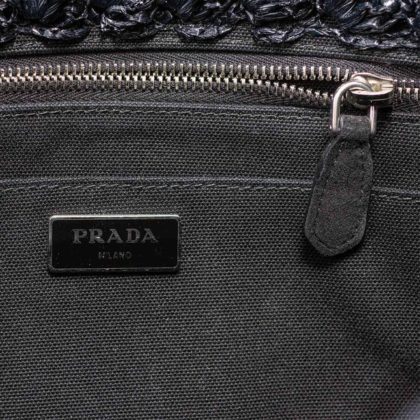 Prada Raffia Crochet Tote