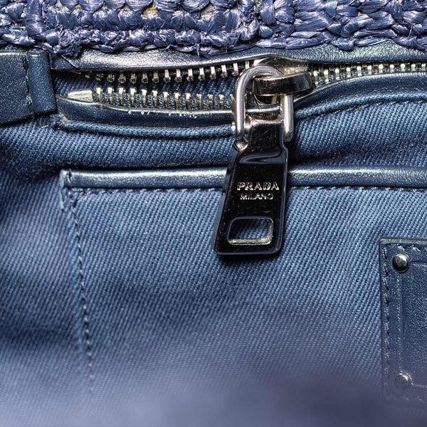 Prada Raffia Crochet Tote